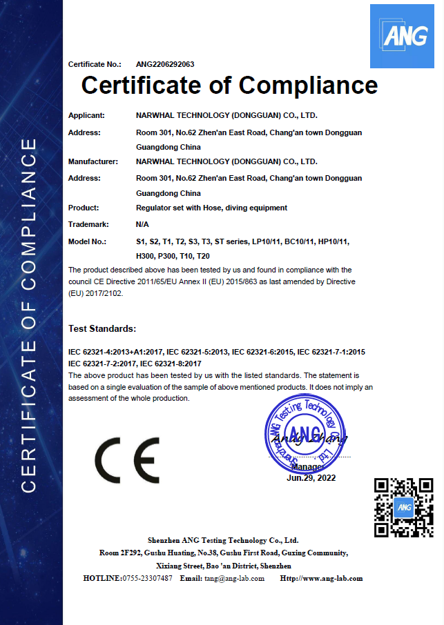 CE certificate - certificate of compliance